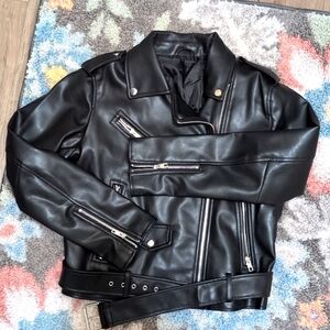 Biker faux Leather Coat